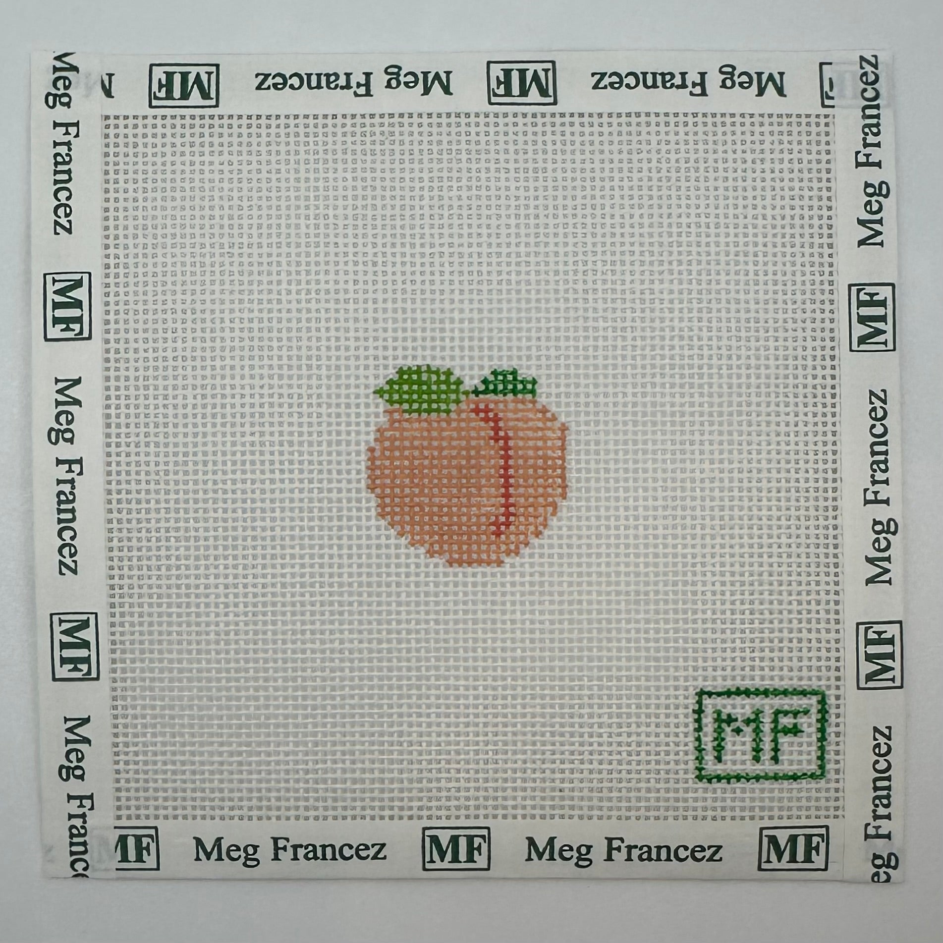 Peach Mini Needlepoint Canvas – MF Needlepoint by Meg Francez