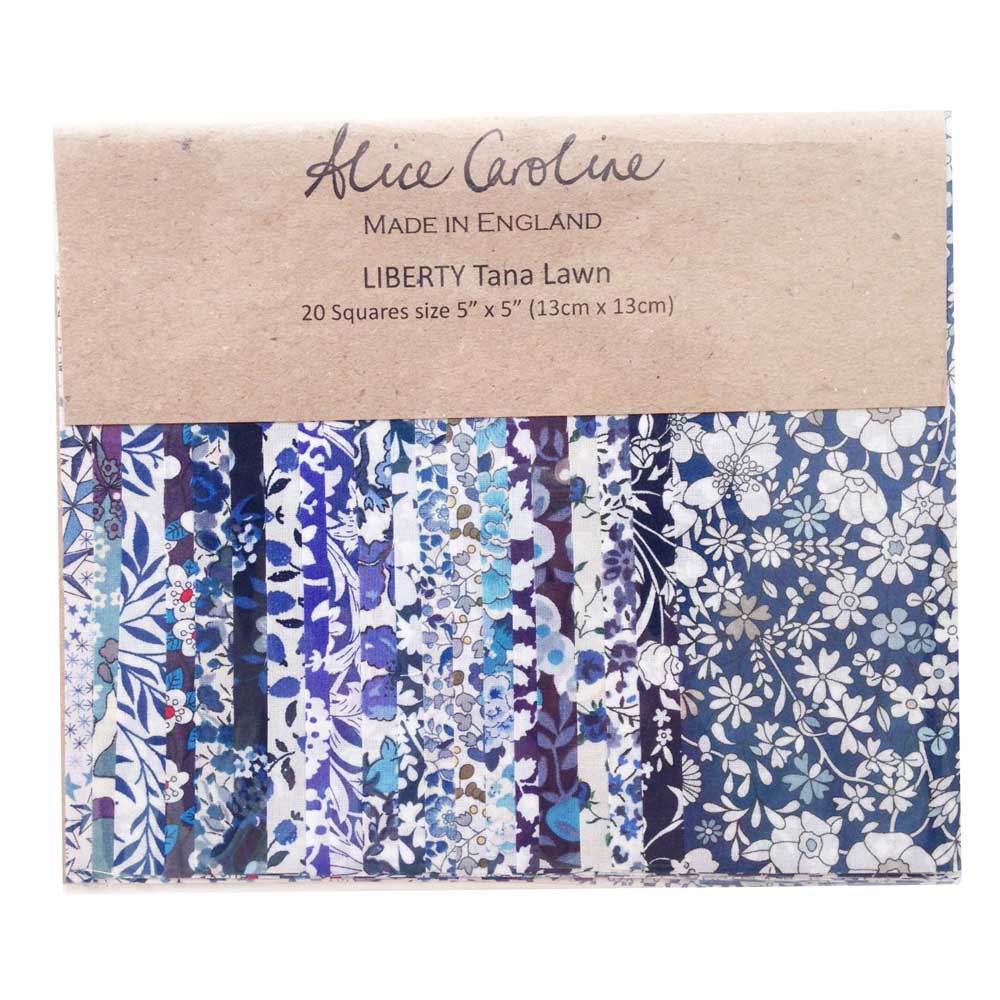 20 Pcs Liberty Tana Lawn 5" Charm Squared - Mixed Colors