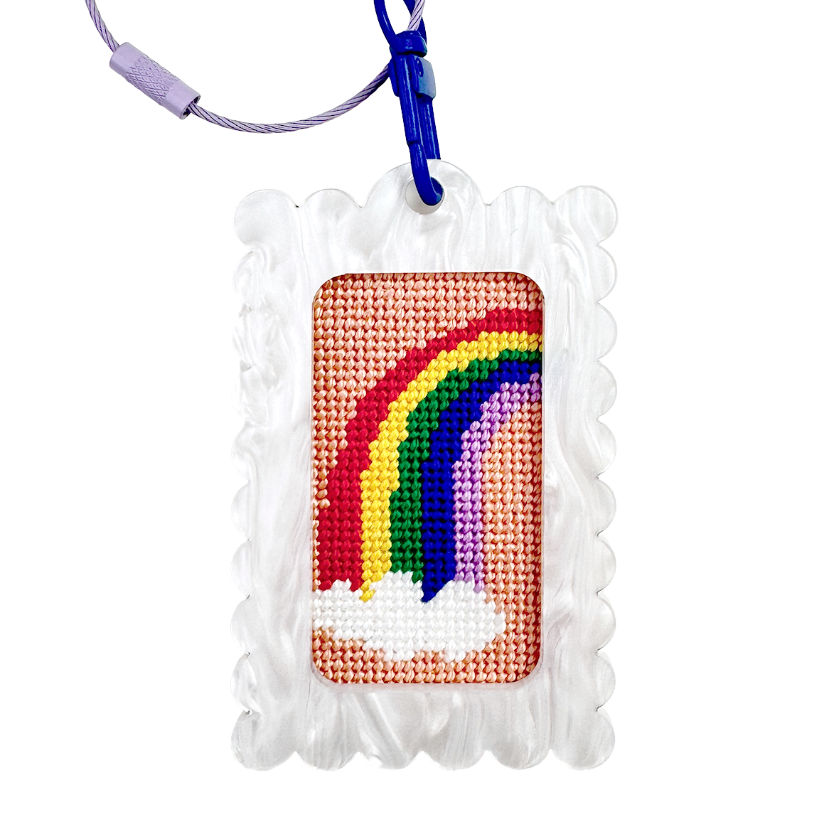 Bag Tag: Small Scallop Rectangle