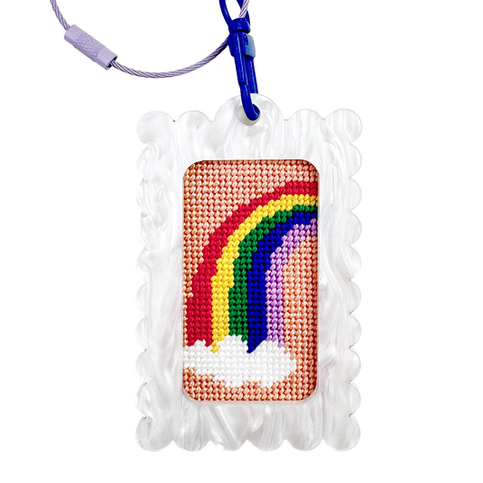 Bag Tag: Small Scallop Rectangle