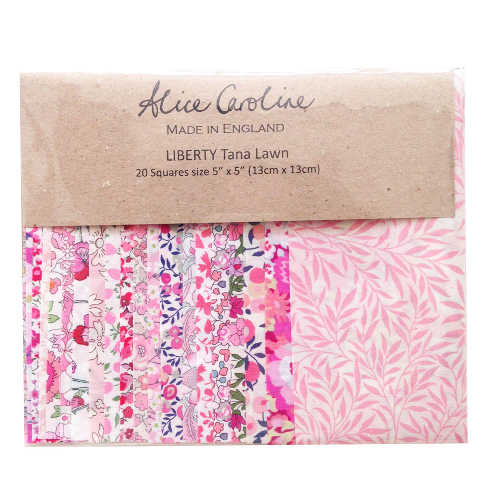 20 Pcs Liberty Tana Lawn 5" Charm Squared - Mixed Colors