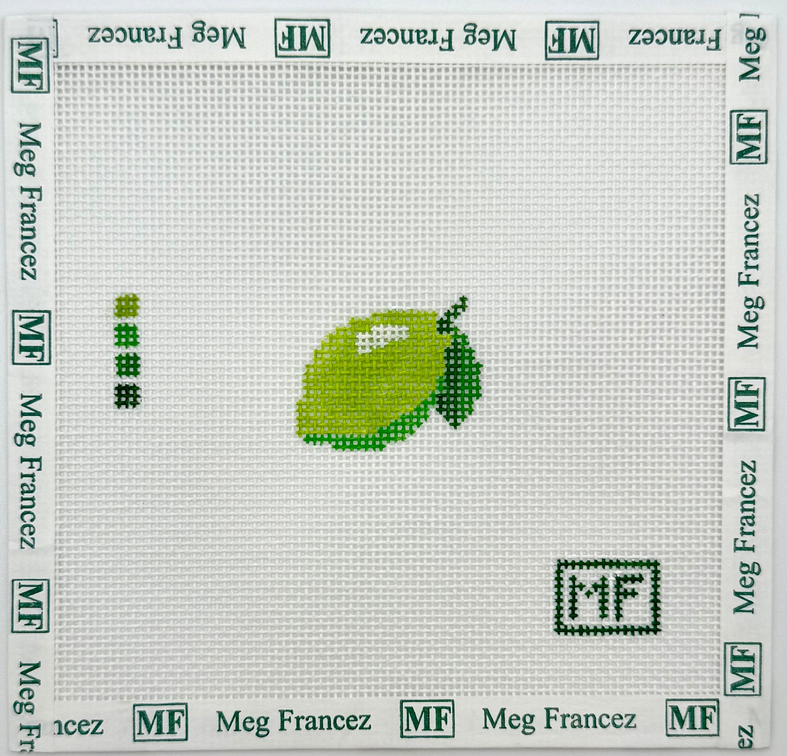 Lime Mini Needlepoint Canvas – MF Needlepoint by Meg Francez – M F