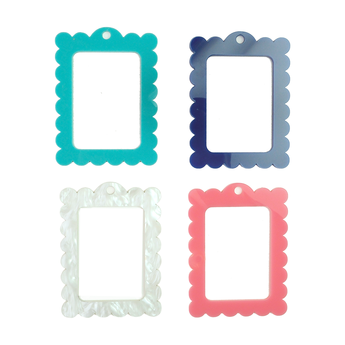 Bag Tag: Large Scallop Rectangle