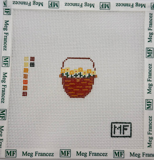 Lightship Basket with Yellow Daffodil Flowers Mini